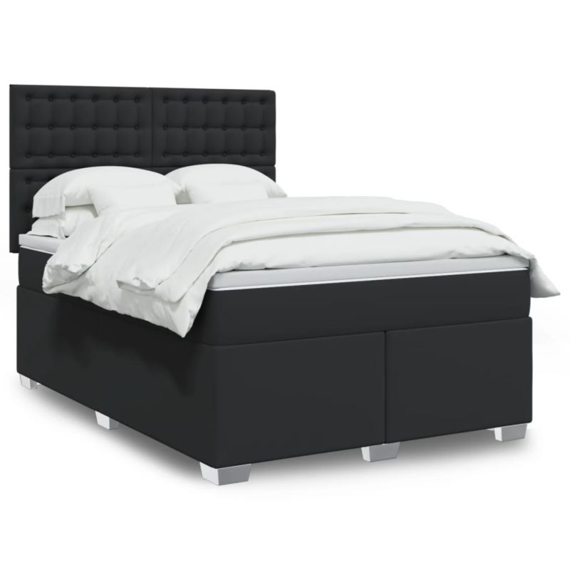 Łóżko kontynentalne WaszeMeble 140x190 cm czarne WM-3290720 1 szt.