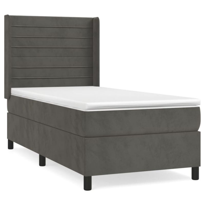 Łóżko kontynentalne WaszeMeble 100x200 cm ciemnoszary WM-3132724 1 szt.