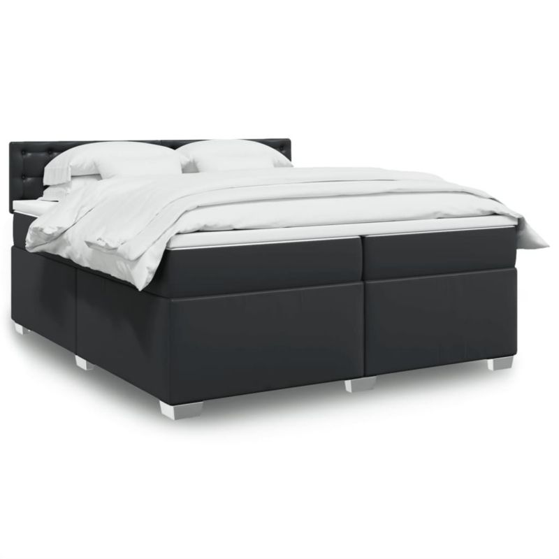 Łóżko kontynentalne WaszeMeble 200x200 cm czarne WM-3286136 1 szt.