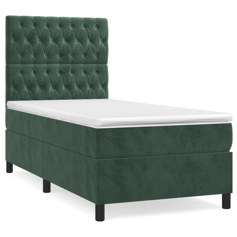 Łóżko kontynentalne WaszeMeble 90x200 cm zielone WM-3143184 1 szt.