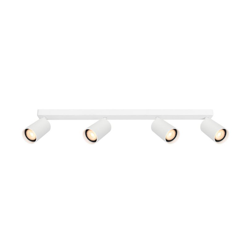 Lampa sufitowa Italux Nesto biały piaskowany Listwa z lampami 4 x GU10 x 10W wym: 13 x 60 x 5,5 cm - 1 szt.
