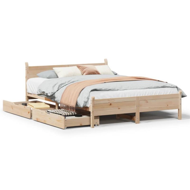 Łóżko drewniane WaszeMeble 120x190 cm brązowe WM-3309788 1 szt.