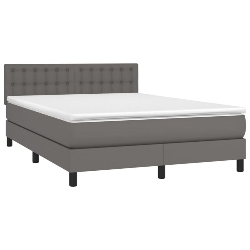 Łóżko kontynentalne WaszeMeble 140x190 cm szara WM-3134223 1 szt.