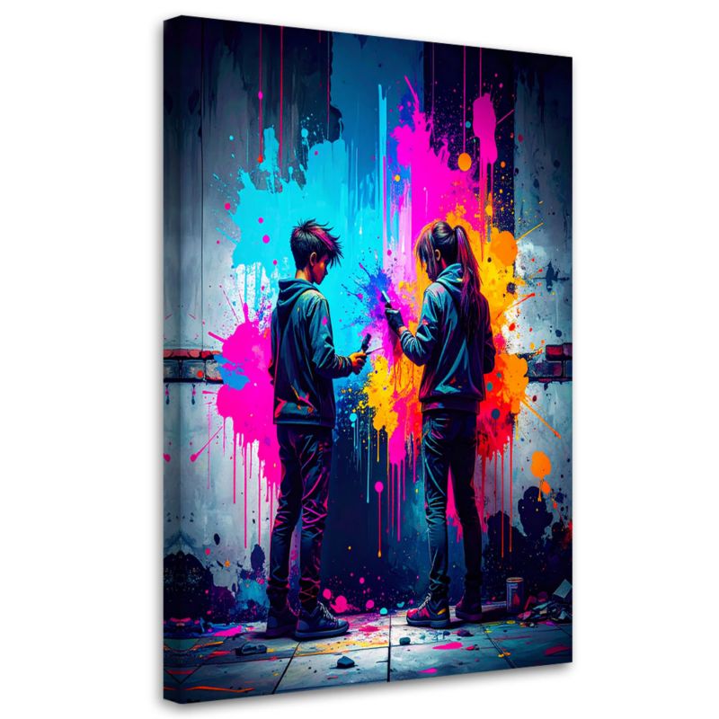Obraz młodzieżowy styl Feeby Banksy Graffiti Street Art Abstrakcja 70x100cm 1szt