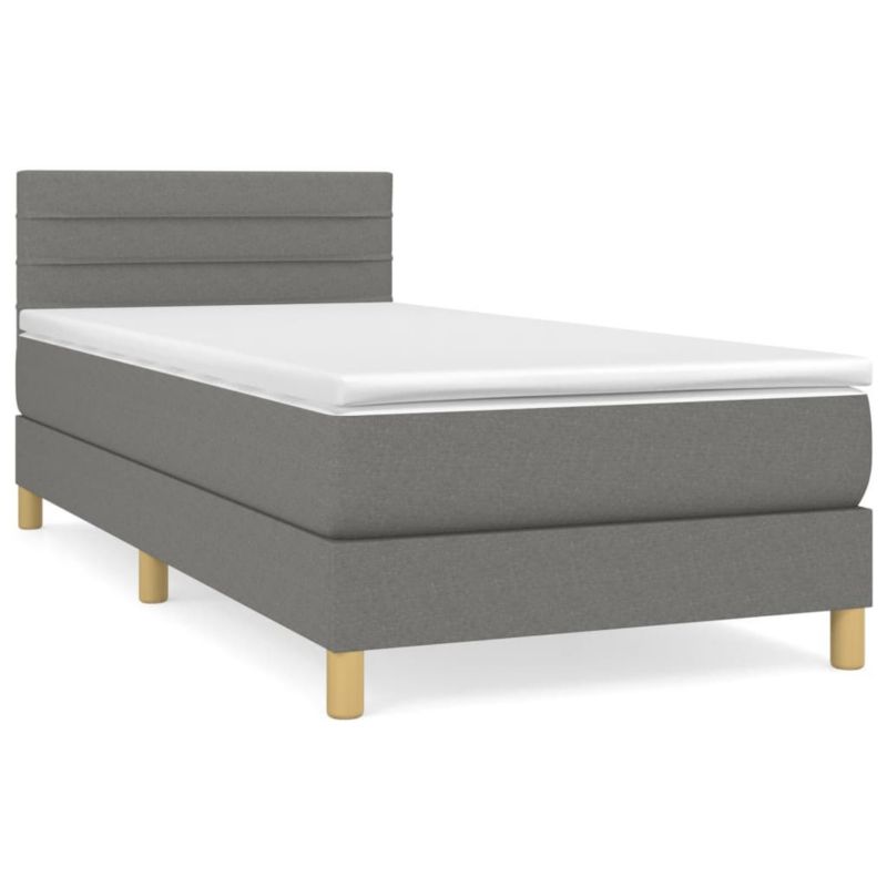 Łóżko kontynentalne WaszeMeble 90x200 cm ciemnoszara WM-3140666 1 szt.