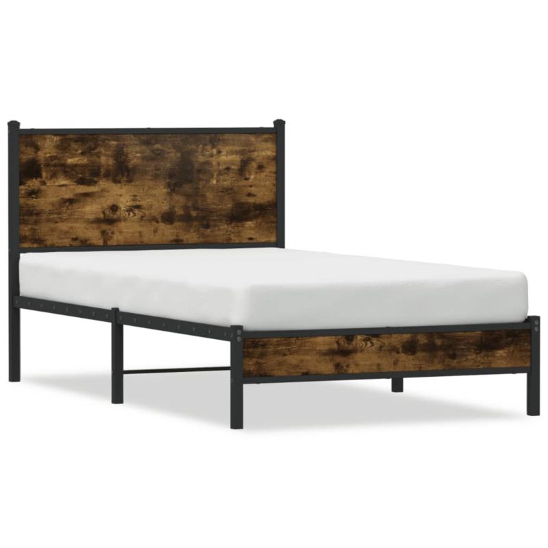 Łóżko metalowe WaszeMeble 100x200 cm dąb WM-4007809 1 szt.