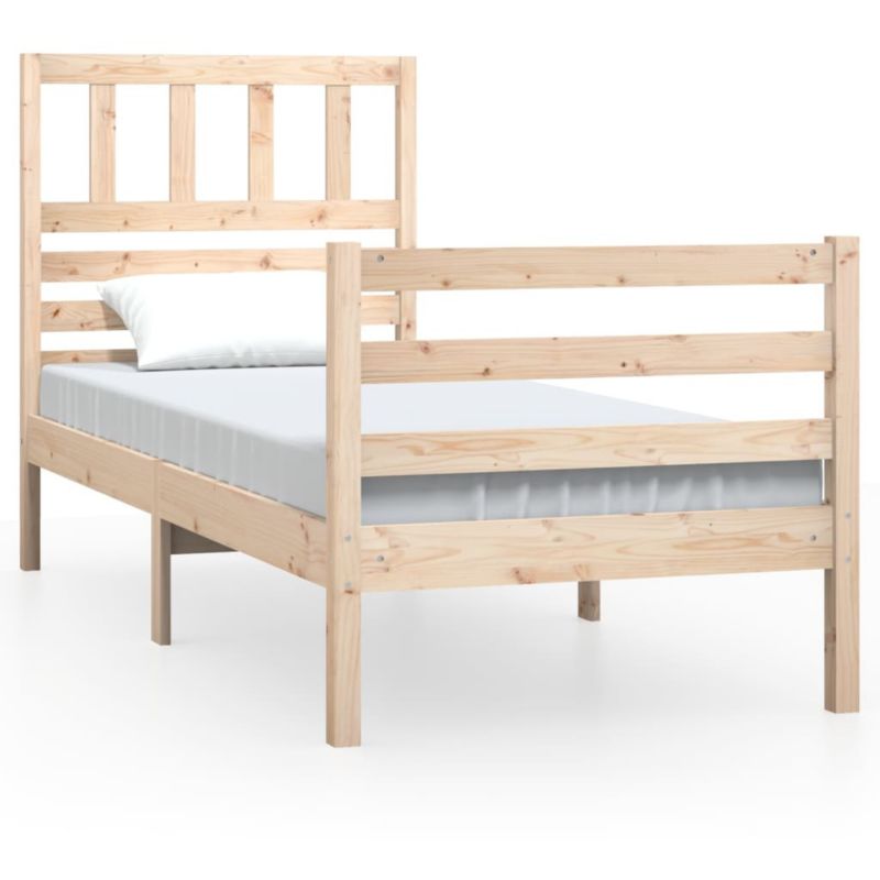 Łóżko drewniane WaszeMeble 90x200 cm brązowe WM-3101073 1 szt.