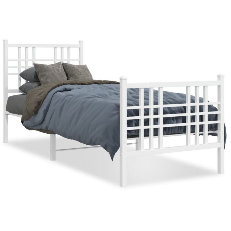 Łóżko metalowe WaszeMeble 75x190 cm biała WM-376381 1 szt.