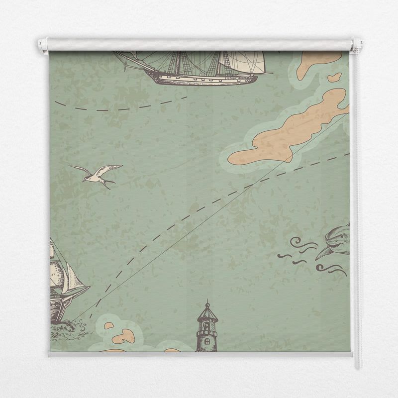 Roleta uniwersalna Tulup 150x140 cm Mapa Oceanu 1 szt.