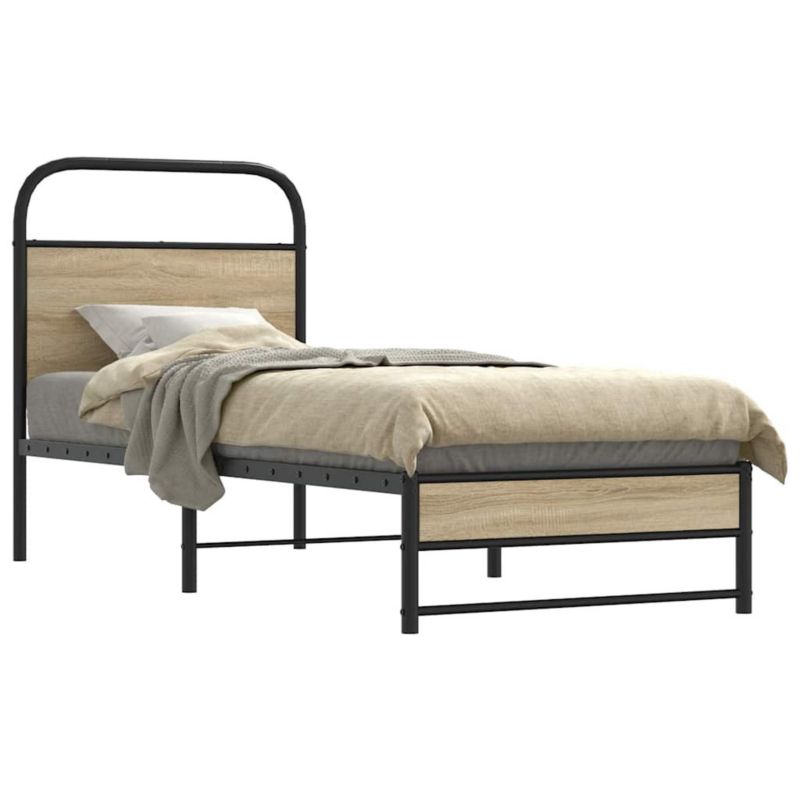 Łóżko metalowe WaszeMeble 80x200 cm brązowe WM-4100365 1 szt.