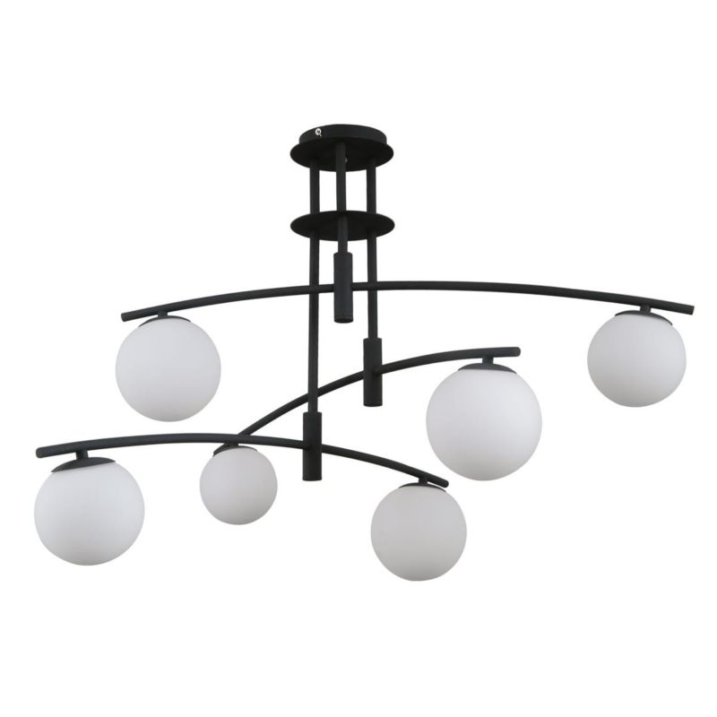 Żyrandol Italux Senai 6824 czarno-biały nowoczesny 6xG9 x 5W 1 szt.
