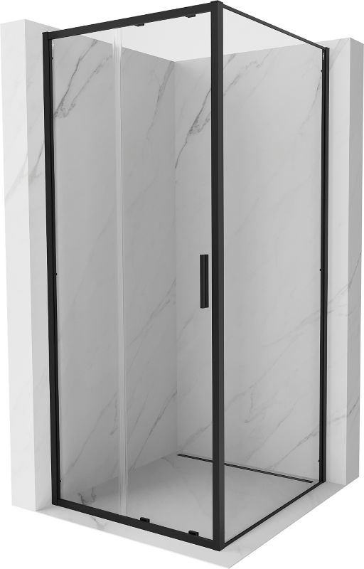 Kabina prysznicowa Mexen Exo rozsuwana 100 x 100 cm transparent czarna 1 szt.