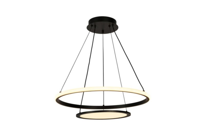 Lampa wisząca Rabalux Jasero 0407 czarno-biała pilot wbudowany LED 42W 1 szt.