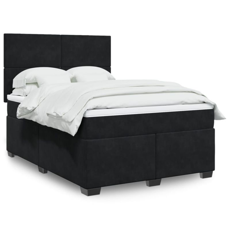 Łóżko kontynentalne WaszeMeble 140x190 cm czarne WM-3290902 1 szt.