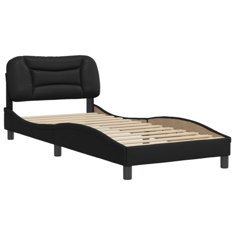 Łóżko tapicerowane WaszeMeble 90x190 cm czarna WM-3207967 1 szt.