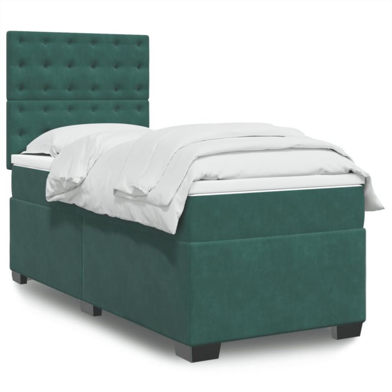Łóżko kontynentalne WaszeMeble 90x190 cm zielone WM-3293101 1 szt.