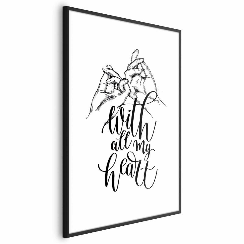 Plakat Artgeist All My Heart 40x60 cm z ramą czarną z marginesem 1 szt