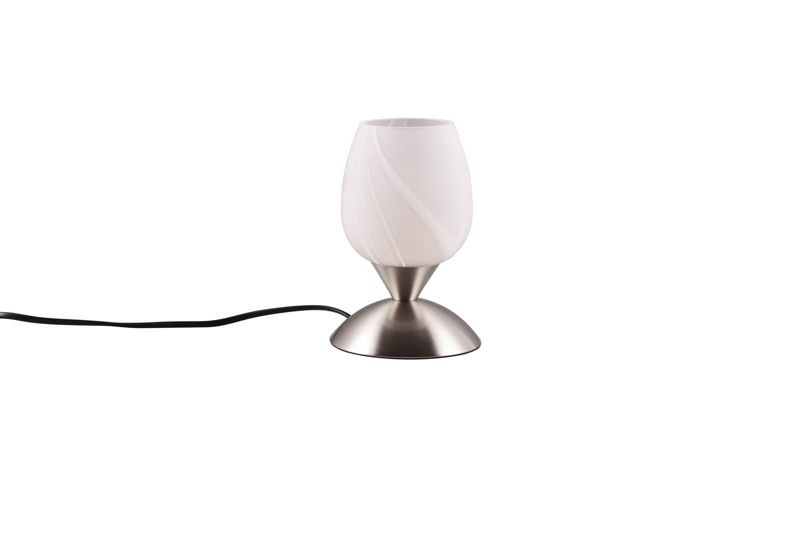 Lampa stołowa RL Cup Ii srebrno-biała 1 x E14 x 40W IP20 wym: 18 x 12 x 12 cm szkło - 1 szt.