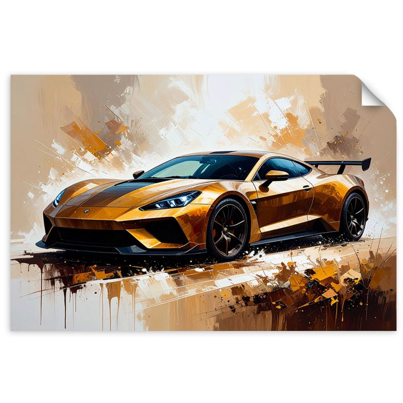 Naklejka samoprzylepna Feeby Samochód sportowy 30x20cm 1szt
