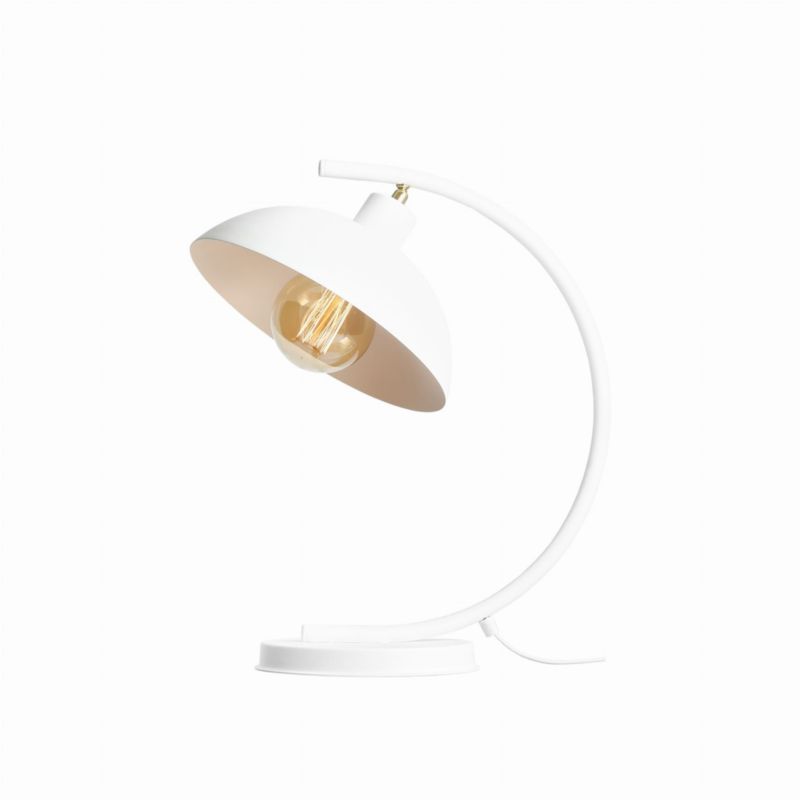 Lampka stołowa Aldex Espace biała 1 x E27 x 15W IP20 wym: 49 x 28 x 36 cm metal - 1 szt.