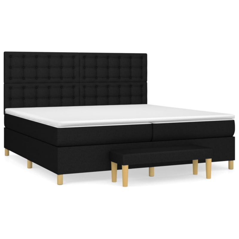 Łóżko kontynentalne WaszeMeble 200x200 cm czarne WM-3137503 1 szt.