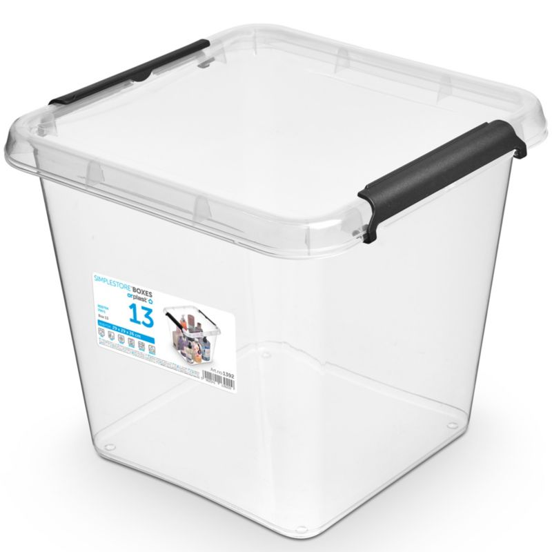 Pojemnik Plastikowy EDANTI z pokrywą, transparentny 13 L 1 szt.