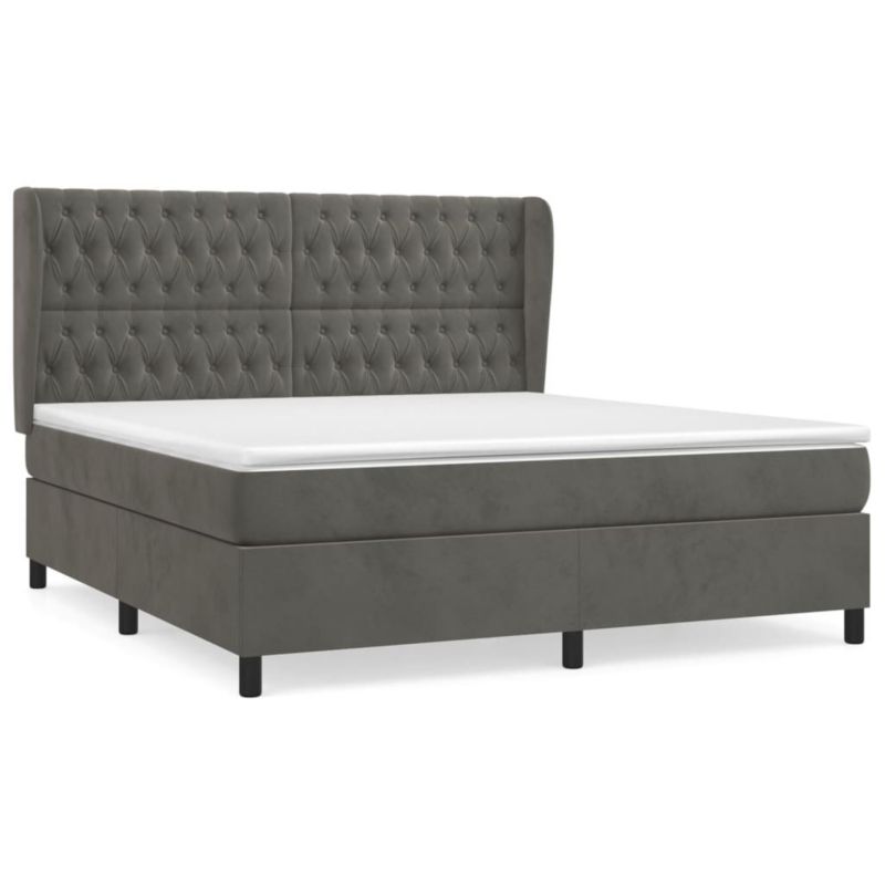 Łóżko kontynentalne WaszeMeble 160x200 cm ciemnoszare WM-3129400 1 szt.