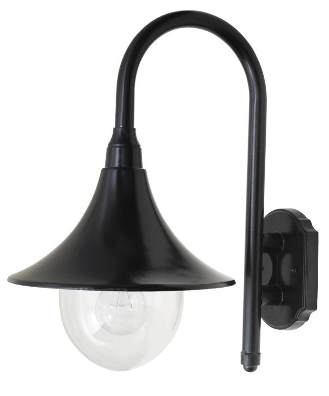 Kinkiet ścienny zewnętrzny Rabalux Konstanz czarno-przezroczysty 1 x E27 x 100W IP44 wym: 44,2 x 24,5 x 35,5 cm - 1 szt.