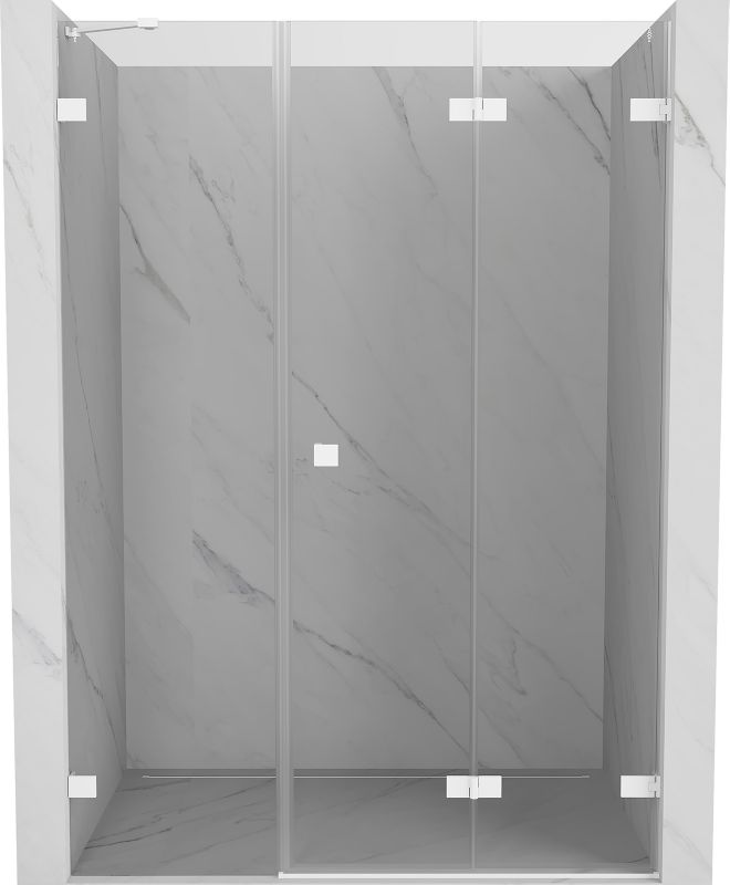 Drzwi prysznicowe składane Mexen Lunar-F biały 110x200 cm 1 szt.