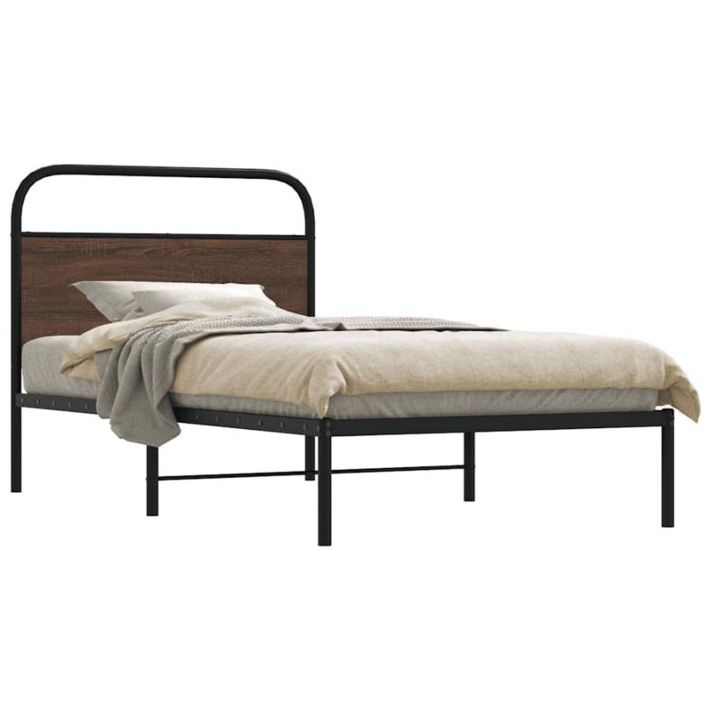 Łóżko metalowe WaszeMeble 90x200 cm brązowy WM-4100300 1 szt.