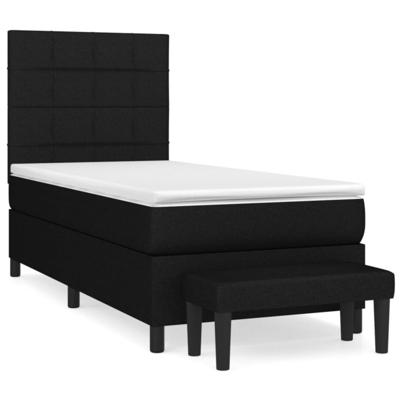 Łóżko kontynentalne WaszeMeble 100x200 cm czarne WM-3136575 1 szt.