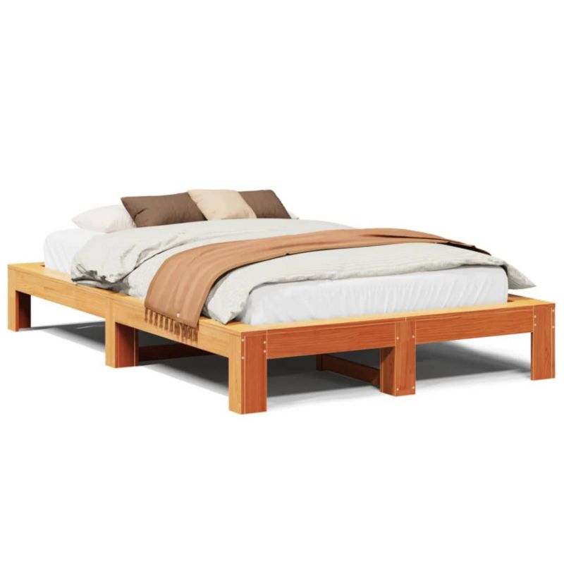 Łóżko drewniane WaszeMeble 120x190 cm brąz WM-3308752 1 szt.