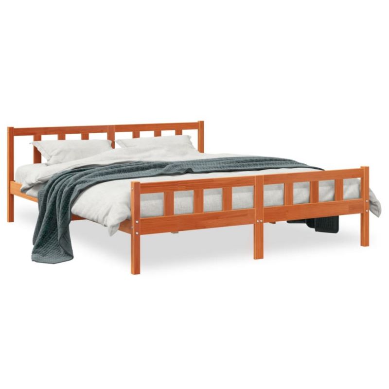 Łóżko drewniane WaszeMeble 160x200 cm brąz WM-844399 1 szt.
