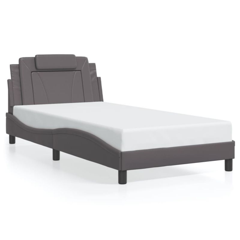 Łóżko tapicerowane WaszeMeble 100x200 cm szara WM-3208078 1 szt.