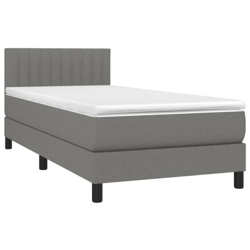 Łóżko kontynentalne WaszeMeble 90x190 cm ciemnoszara WM-3133278 1 szt.