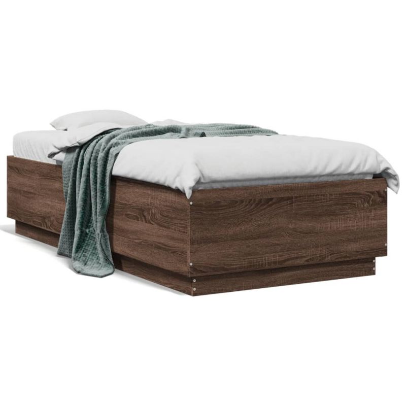 Łóżko drewniane WaszeMeble 75x190 cm brązowy WM-3209764 1 szt.