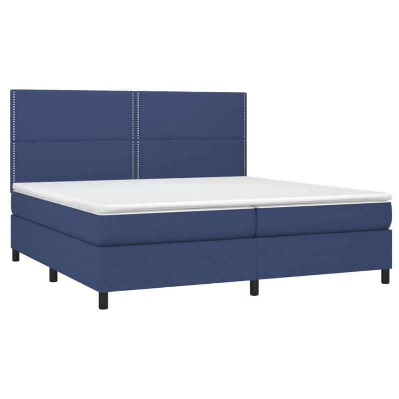 Łóżko kontynentalne WaszeMeble 200x200 cm niebieskie WM-3134827 1 szt.