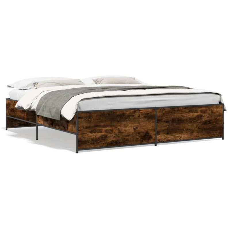 Łóżko metalowe WaszeMeble 180x200 cm brązowe WM-3279874 1 szt.