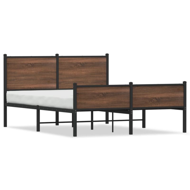 Łóżko metalowe WaszeMeble 137x190 cm brązowy WM-4007957 1 szt.