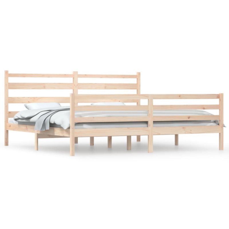 Łóżko drewniane WaszeMeble 200x200 cm brązowe WM-3103733 1 szt.