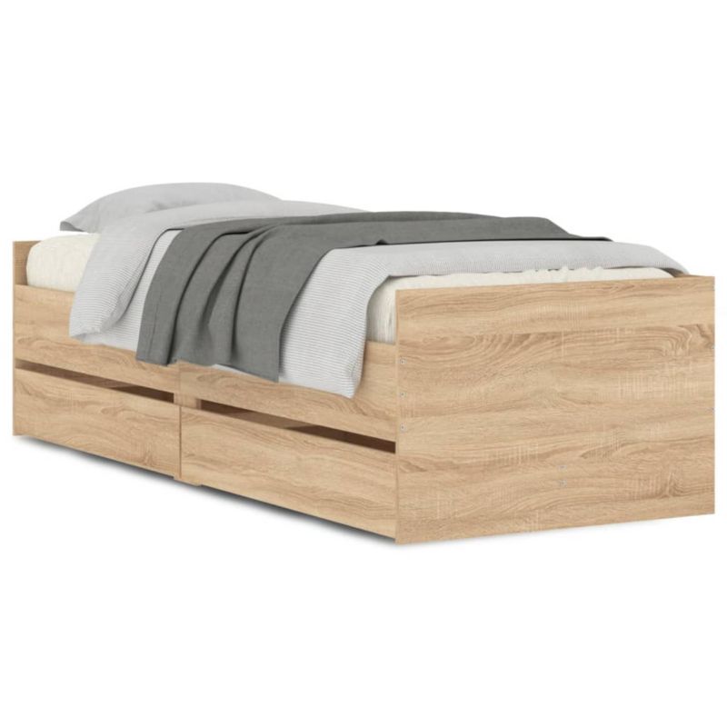 Łóżko drewniane WaszeMeble 90x200 cm brązowe WM-3207345 1 szt.