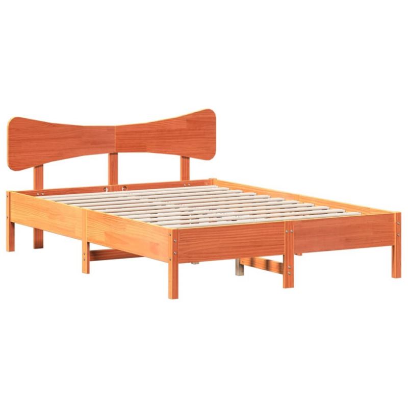 Łóżko drewniane WaszeMeble 150x200 cm brąz WM-3328231 1 szt.