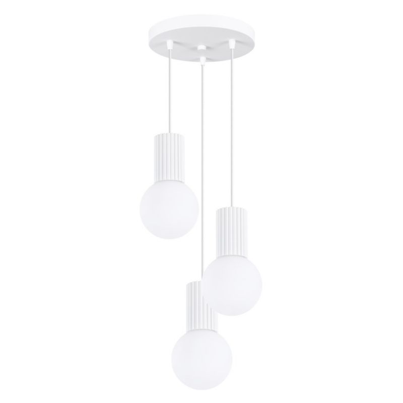Lampa wisząca Sollux Lighting Halo 7303 biała nowoczesna 3xG9 x 1 szt.