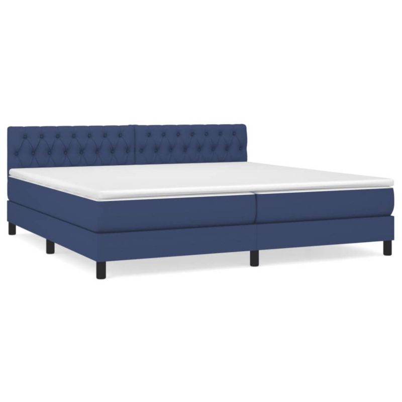 Łóżko kontynentalne WaszeMeble 200x200 cm niebieskie WM-3140327 1 szt.