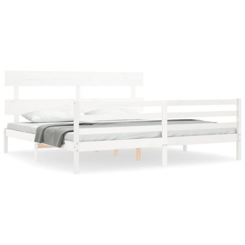 Łóżko drewniane WaszeMeble 200x200 cm biała WM-3195112 1 szt.
