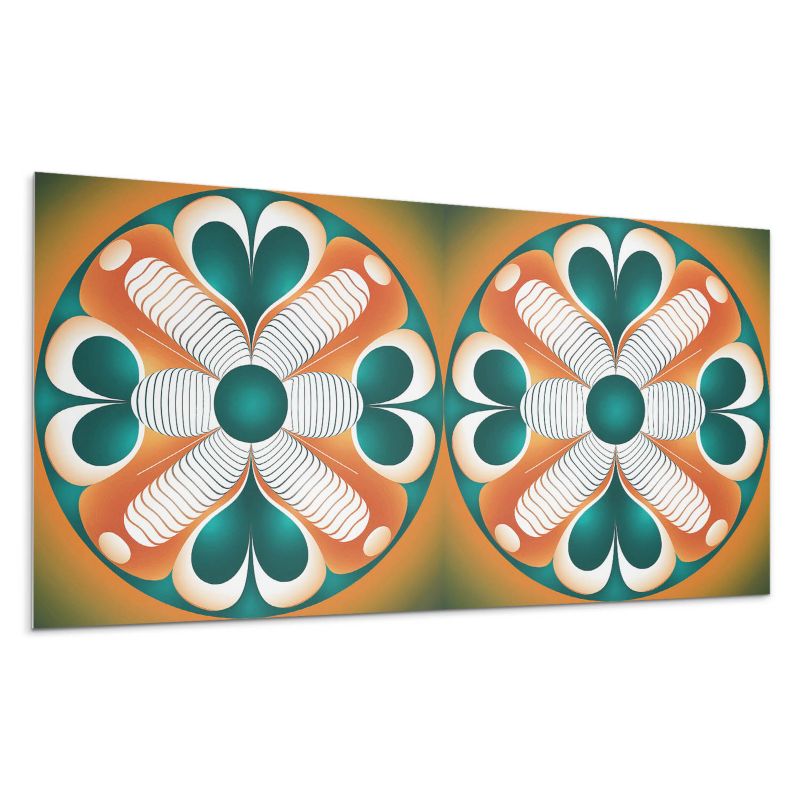 Kafelki samoprzylepne Wallfluent 40x20 cm Symetryczny wzór kwiatowy 10 szt.
