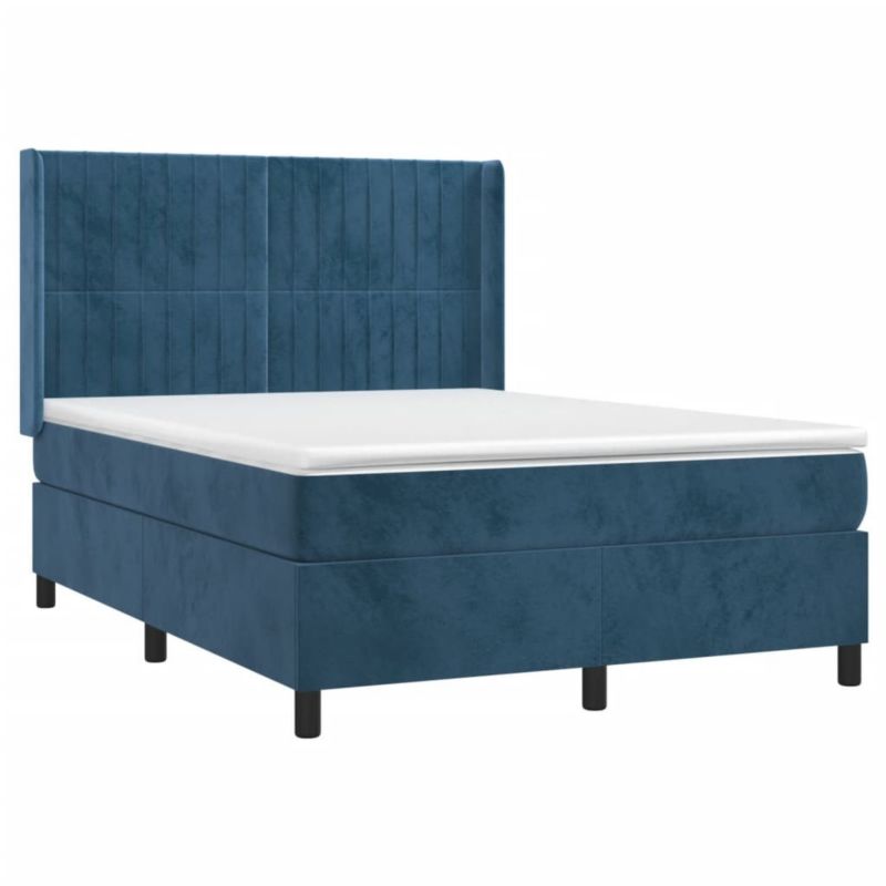 Łóżko kontynentalne WaszeMeble 140x190 cm niebieski WM-3139683 1 szt.