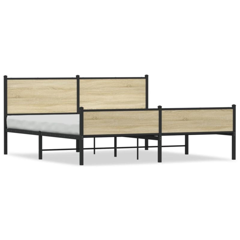 Łóżko metalowe WaszeMeble 180x200 cm dąb sonoma WM-3301401 1 szt.