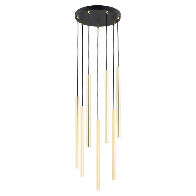 Lampa wisząca Emibig Selter złoto-czarna wym: 130 x 30 x 30 cm 7xG9 x 8W 1 szt.
