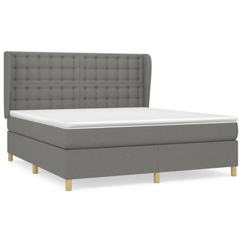 Łóżko kontynentalne WaszeMeble 180x200 cm ciemnoszara WM-3128862 1 szt.